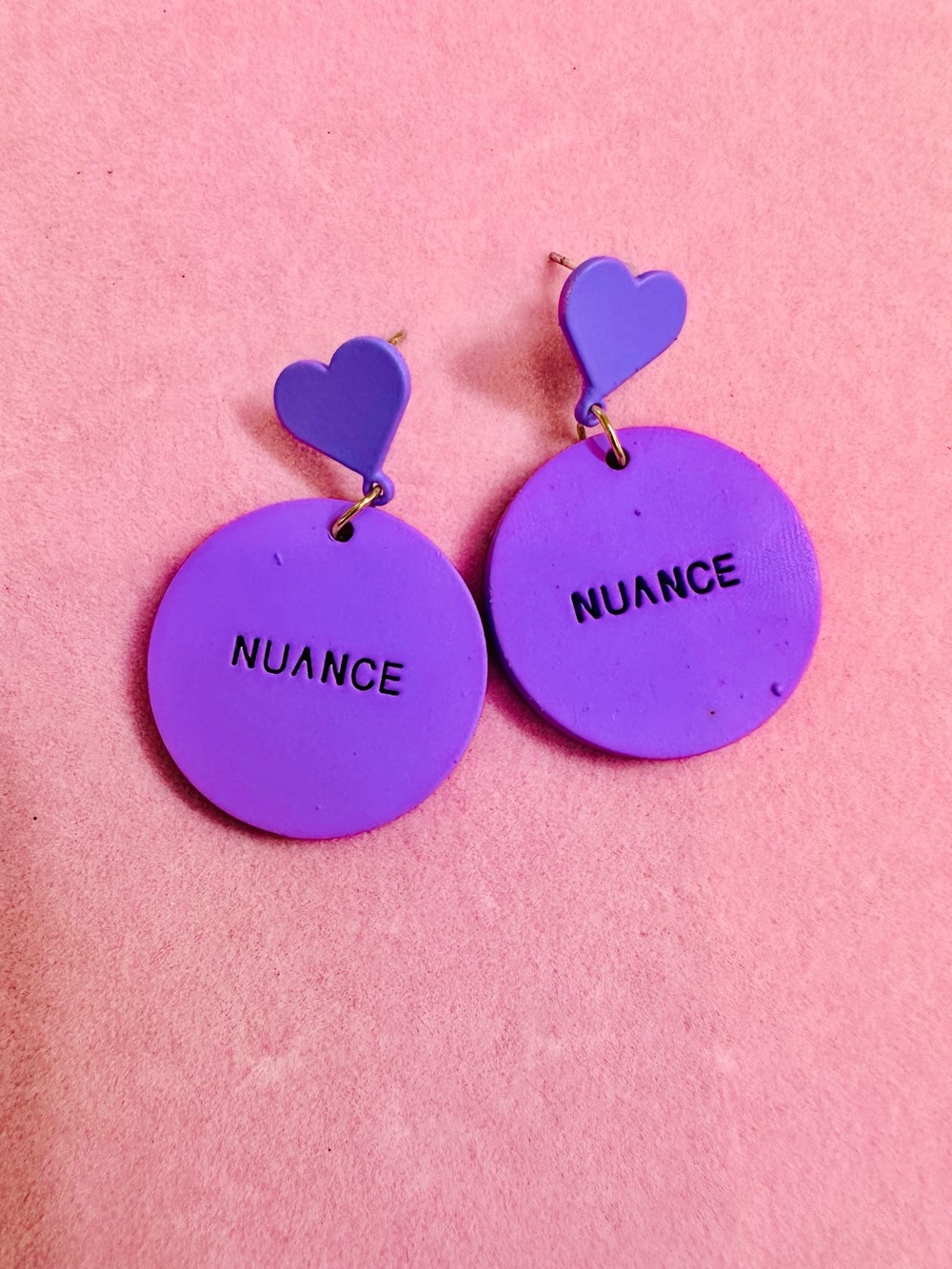 Purple NUANCE Statement Earrings